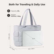 Stylish Bagsmart 20L Puffy Tote with Dedicated 15.6" Laptop Storage