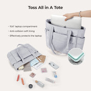 Stylish Bagsmart 20L Puffy Tote with Dedicated 15.6" Laptop Storage