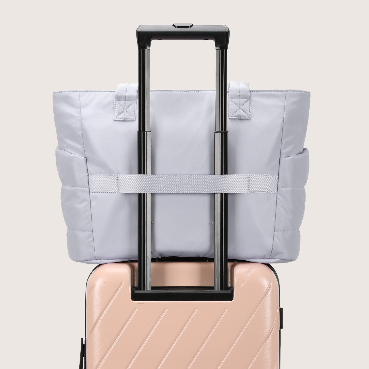 Stylish Bagsmart 20L Puffy Tote with Dedicated 15.6" Laptop Storage