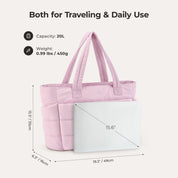 Stylish Bagsmart 20L Puffy Tote with Dedicated 15.6" Laptop Storage