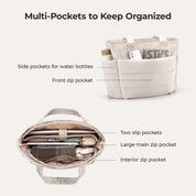 Stylish Bagsmart 20L Puffy Tote with Dedicated 15.6" Laptop Storage