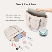 Stylish Bagsmart 20L Puffy Tote with Dedicated 15.6" Laptop Storage