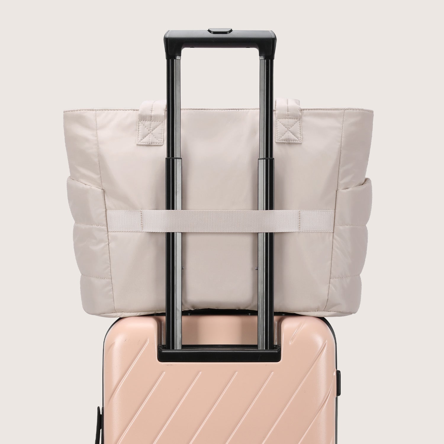 Stylish Bagsmart 20L Puffy Tote with Dedicated 15.6" Laptop Storage