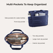 Stylish Bagsmart 20L Puffy Tote with Dedicated 15.6" Laptop Storage