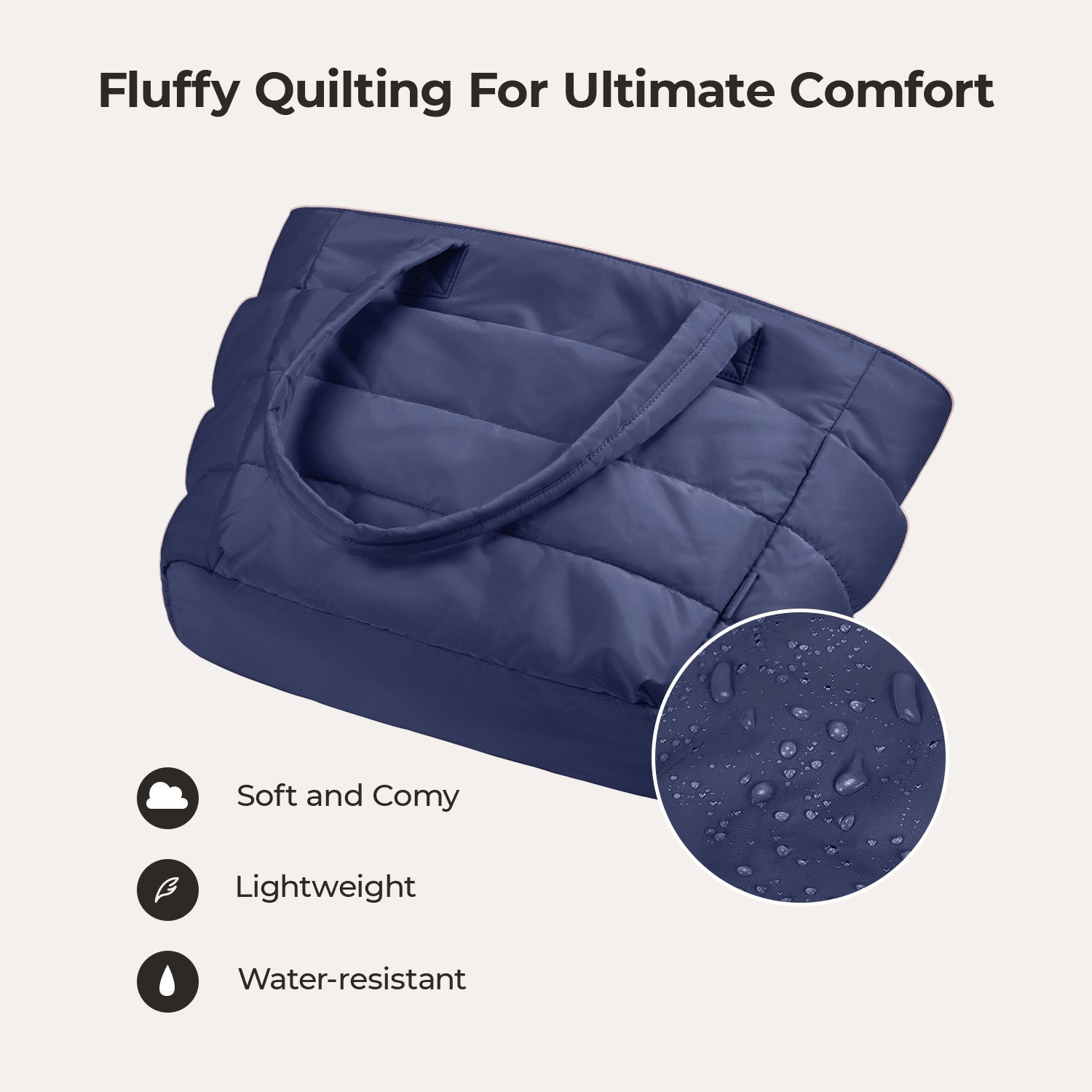 Stylish Bagsmart 20L Puffy Tote with Dedicated 15.6" Laptop Storage