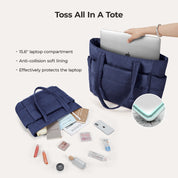 Stylish Bagsmart 20L Puffy Tote with Dedicated 15.6" Laptop Storage