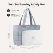 Stylish Bagsmart 20L Puffy Tote with Dedicated 15.6" Laptop Storage