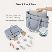 Stylish Bagsmart 20L Puffy Tote with Dedicated 15.6" Laptop Storage