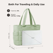 Stylish Bagsmart 20L Puffy Tote with Dedicated 15.6" Laptop Storage