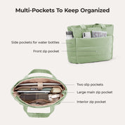 Stylish Bagsmart 20L Puffy Tote with Dedicated 15.6" Laptop Storage