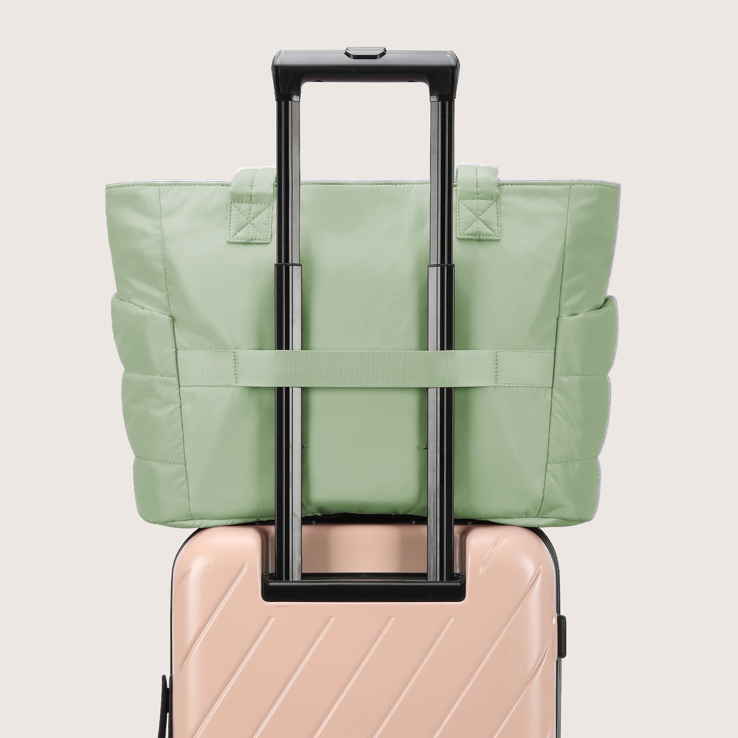Stylish Bagsmart 20L Puffy Tote with Dedicated 15.6" Laptop Storage