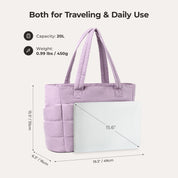 Stylish Bagsmart 20L Puffy Tote with Dedicated 15.6" Laptop Storage