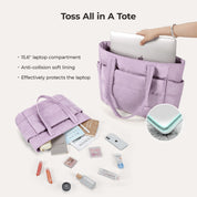 Stylish Bagsmart 20L Puffy Tote with Dedicated 15.6" Laptop Storage