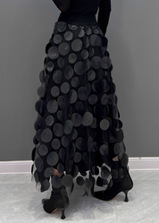 LAURA | Black Skirt with Dots