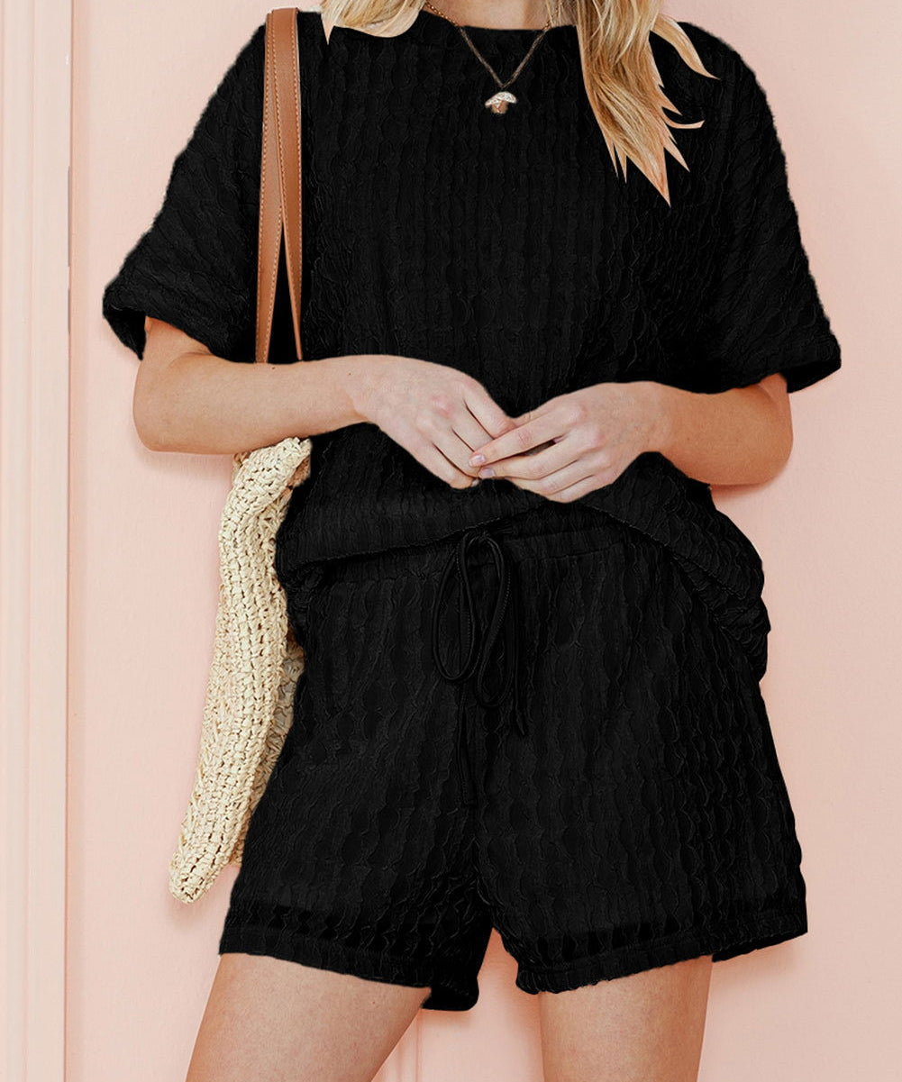 Bondi Bliss: Chic 2-Piece Textured Summer Set - Lizabella Fashion -  -  - Bondi Bliss: Chic 2-Piece Textured Summer Set - Lizabella Fashion - #tag1# - #tag2#