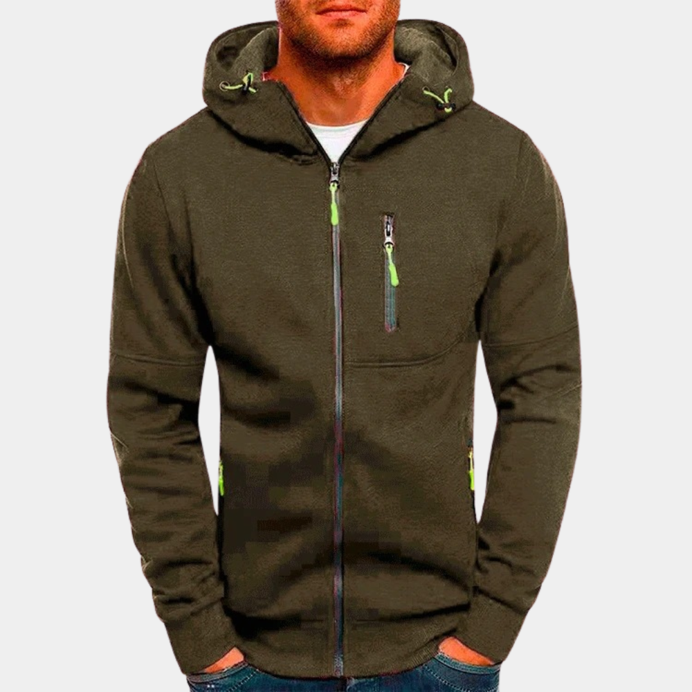 Jhonlee | Casual and Comfortable Hooded Zipper Jacket