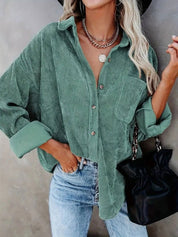 CASSIE | Corduroy Shirt - Lizabella Fashion -  -  - CASSIE | Corduroy Shirt-Lizabella Fashion - #tag1# - #tag2#