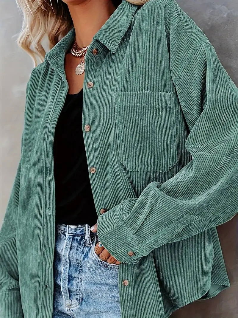 CASSIE | Corduroy Shirt - Lizabella Fashion -  -  - CASSIE | Corduroy Shirt-Lizabella Fashion - #tag1# - #tag2#