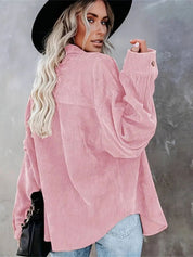 CASSIE | Stylish Spring Corduroy Shirt - Lizabella Fashion -  -  - CASSIE | Stylish Spring Corduroy Shirt - Lizabella Fashion - #tag1# - #tag2#