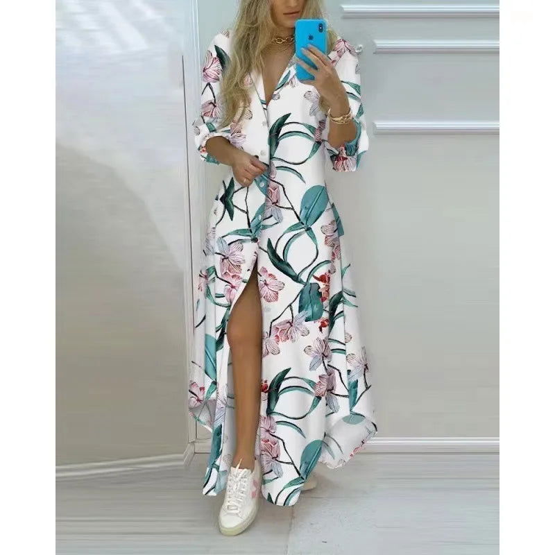 Chic Bohemian Maxi Dress for Beach Days – Vibrant Prints - Lizabella Fashion -  -  - Chic Bohemian Maxi Dress for Beach Days – Vibrant Prints - Lizabella Fashion - #tag1# - #tag2#