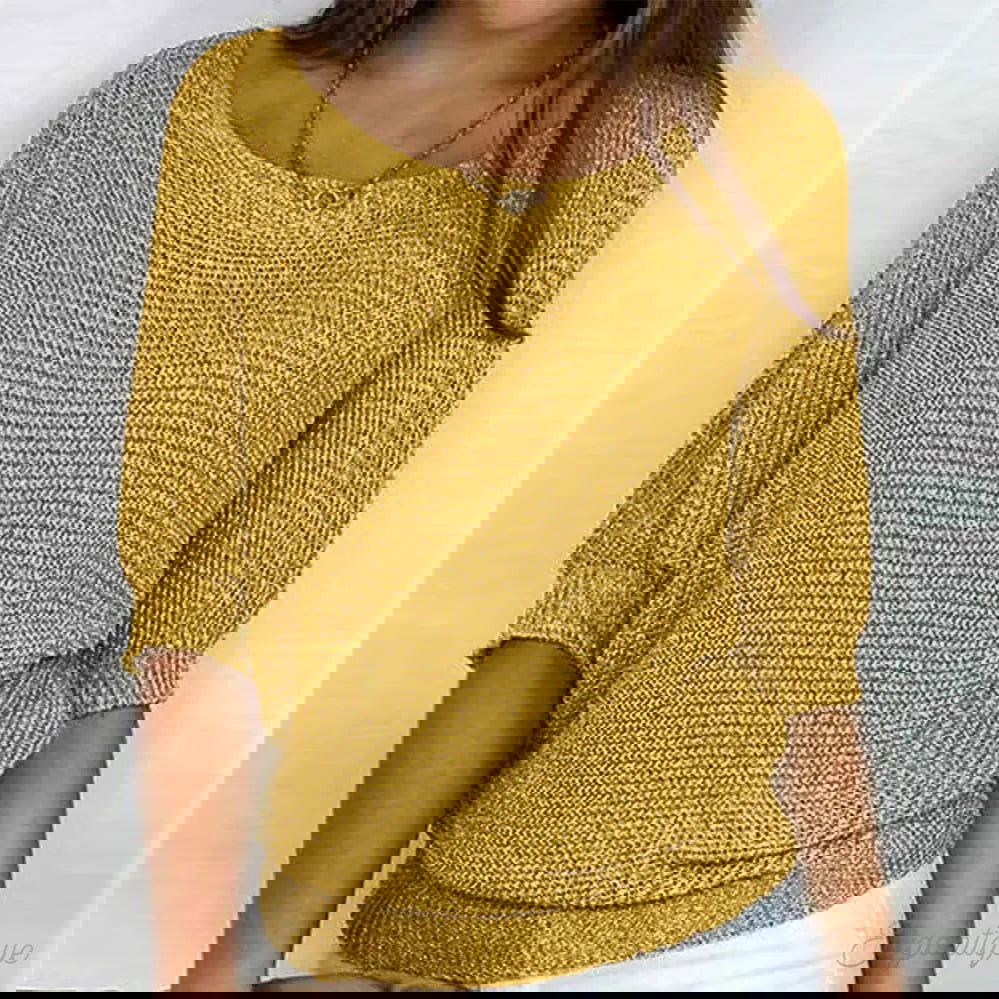 Chic Casual Knitted Sweater by TIFFANY - Lizabella Fashion -  -  - Chic Casual Knitted Sweater by TIFFANY - Lizabella Fashion - #tag1# - #tag2#