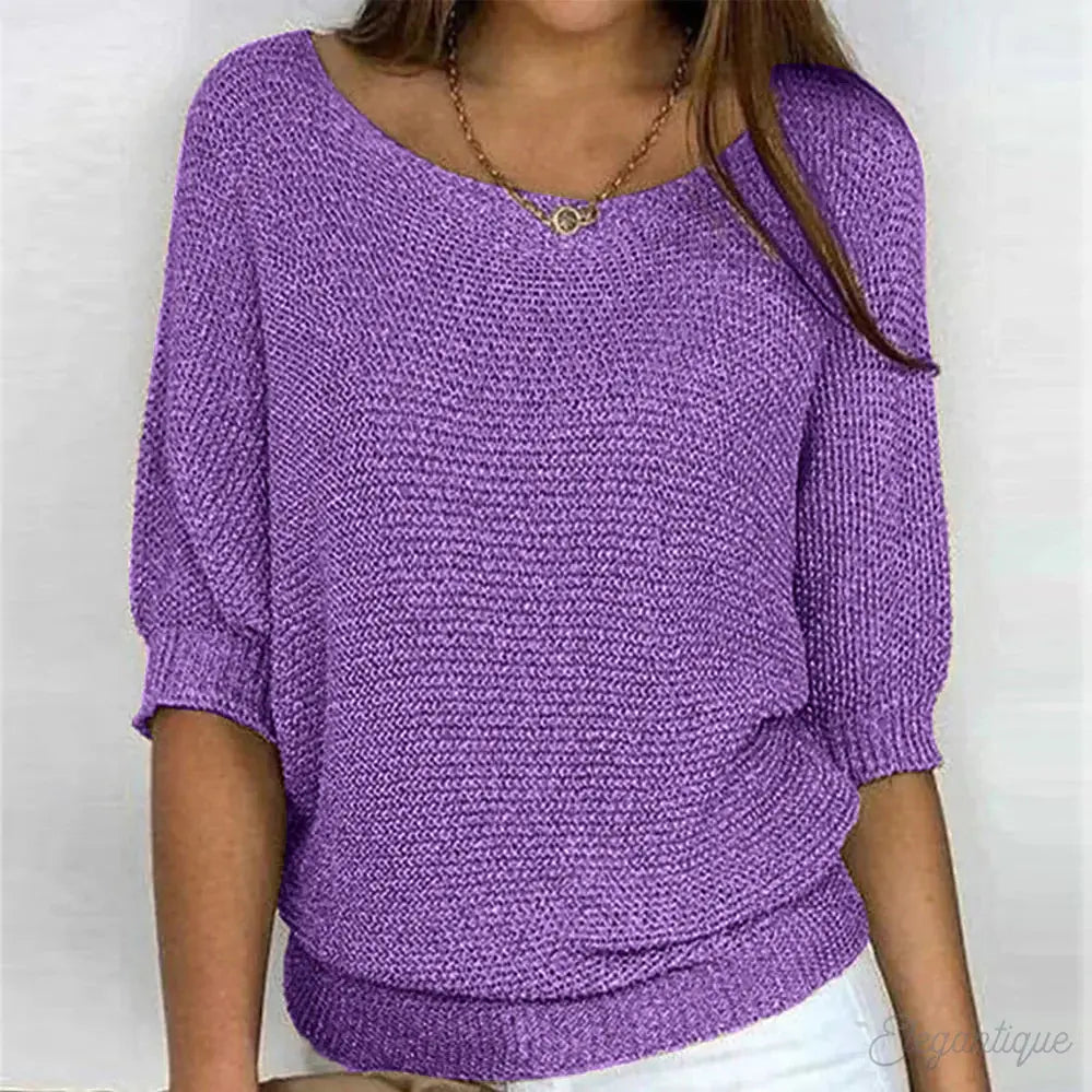 Chic Casual Knitted Sweater by TIFFANY - Lizabella Fashion -  -  - Chic Casual Knitted Sweater by TIFFANY - Lizabella Fashion - #tag1# - #tag2#