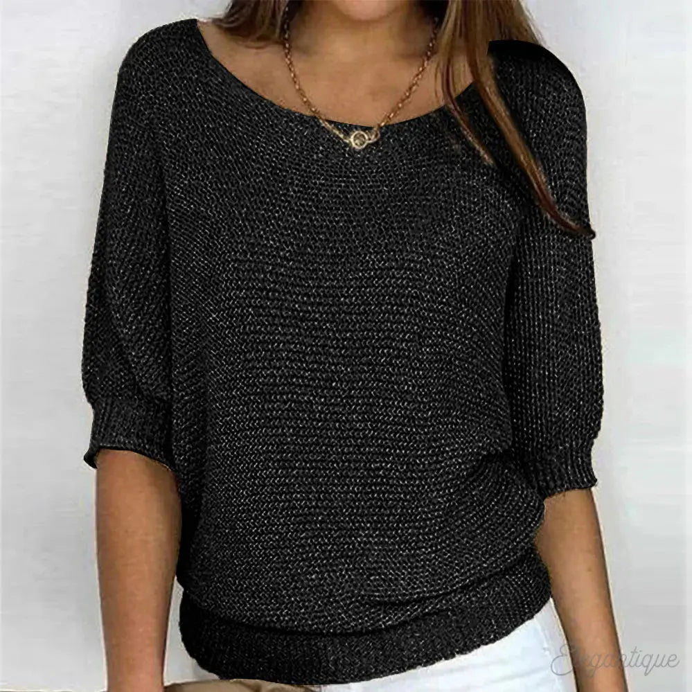 Chic Casual Knitted Sweater by TIFFANY - Lizabella Fashion -  -  - Chic Casual Knitted Sweater by TIFFANY - Lizabella Fashion - #tag1# - #tag2#
