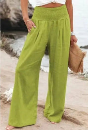 Chic High-Waisted Loose Fit Trousers by MAYA - Lizabella Fashion -  -  - Chic High-Waisted Loose Fit Trousers by MAYA - Lizabella Fashion - #tag1# - #tag2#