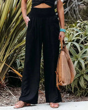 Chic High-Waisted Loose Fit Trousers by MAYA - Lizabella Fashion -  -  - Chic High-Waisted Loose Fit Trousers by MAYA - Lizabella Fashion - #tag1# - #tag2#