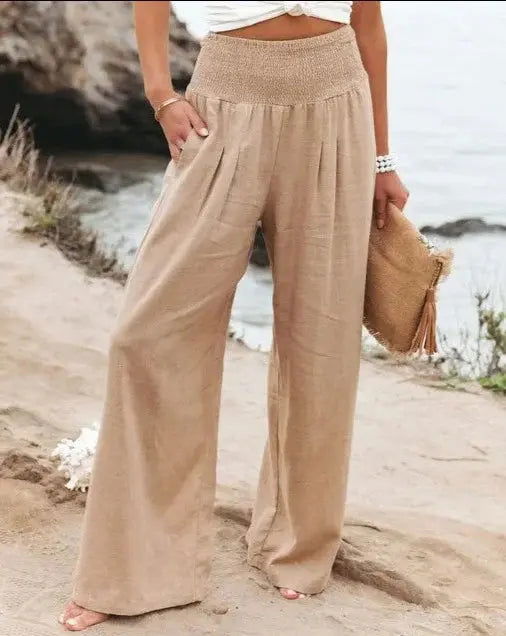 Chic High-Waisted Loose Fit Trousers by MAYA - Lizabella Fashion -  -  - Chic High-Waisted Loose Fit Trousers by MAYA - Lizabella Fashion - #tag1# - #tag2#