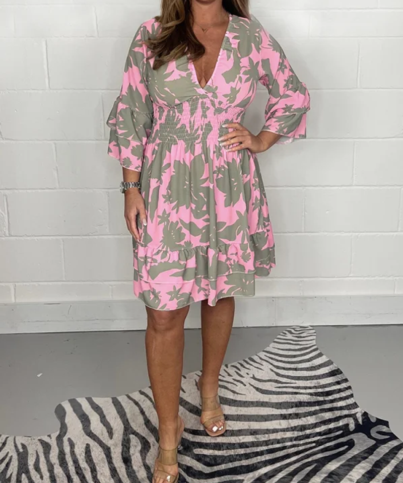 Chic Marbella Midi Dress in Beautiful Pink – Perfect for Summer Elegance! - Lizabella Fashion -  -  - Chic Marbella Midi Dress in Beautiful Pink – Perfect for Summer Elegance! - Lizabella Fashion - #tag1# - #tag2#
