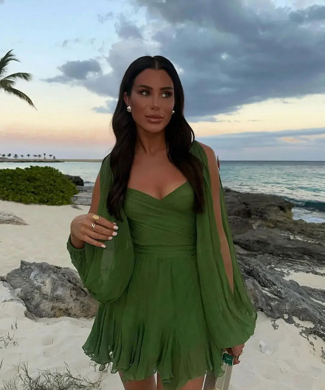 Chic Short Sundress by AMY ROSE - Effortless Elegance Awaits! - Lizabella Fashion -  -  - Chic Short Sundress by AMY ROSE - Effortless Elegance Awaits! - Lizabella Fashion - #tag1# - #tag2#