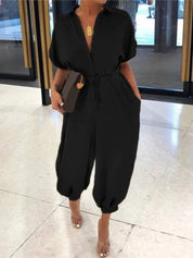 Chic V-Neck Jumpsuit - OLIVIA Collection - Lizabella Fashion -  -  - Chic V-Neck Jumpsuit - OLIVIA Collection - Lizabella Fashion - #tag1# - #tag2#