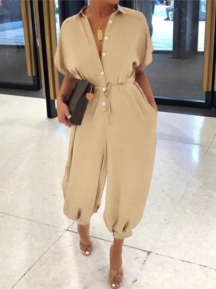 Chic V-Neck Jumpsuit - OLIVIA Collection - Lizabella Fashion -  -  - Chic V-Neck Jumpsuit - OLIVIA Collection - Lizabella Fashion - #tag1# - #tag2#