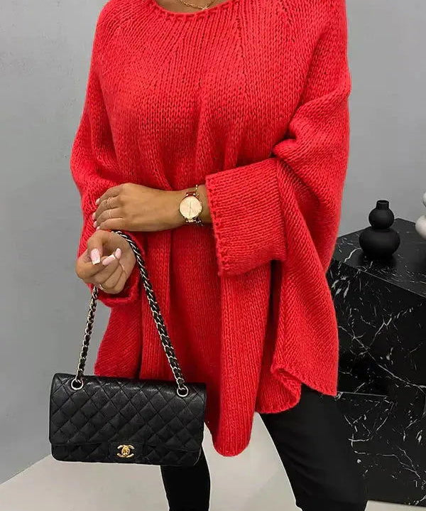 Cozy Chic: Women's Knitted Sweater by ELLA - Lizabella Fashion -  -  - Cozy Chic: Women's Knitted Sweater by ELLA - Lizabella Fashion - #tag1# - #tag2#