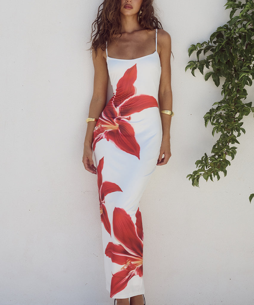 Thalia | Elegant Floral Design Bodycon Dress