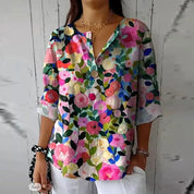 DUNYA | Charming Floral Spring Blouse for Effortless Style - Lizabella Fashion -  -  - DUNYA | Charming Floral Spring Blouse for Effortless Style - Lizabella Fashion - #tag1# - #tag2#
