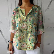 DUNYA | Charming Floral Spring Blouse for Effortless Style - Lizabella Fashion -  -  - DUNYA | Charming Floral Spring Blouse for Effortless Style - Lizabella Fashion - #tag1# - #tag2#