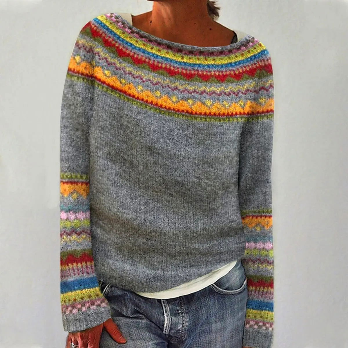 Danique | Timeless Vintage-Inspired Sweater - Lizabella Fashion -  -  - Danique | Timeless Vintage-Inspired Sweater - Lizabella Fashion - #tag1# - #tag2#