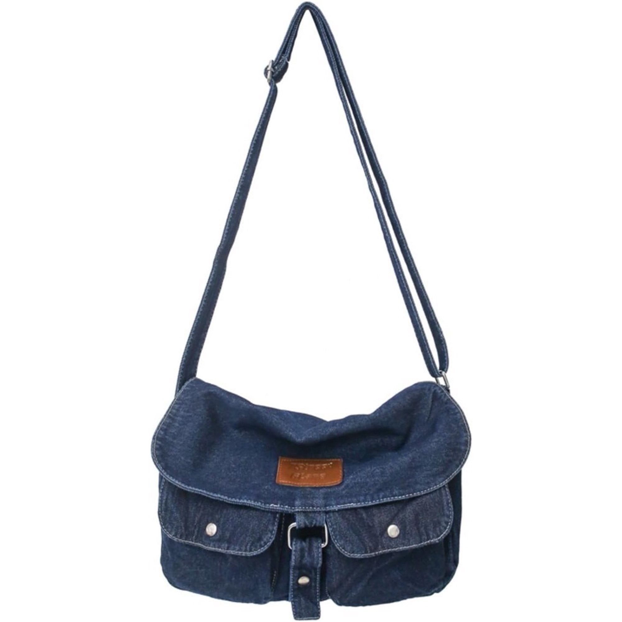 Malaysia | Spacious Multi-pocket Trendy Denim Crossbody Messenger Bag