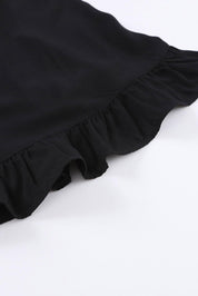 Elegant Black V-Neck Babydoll Mini Dress - Lizabella Fashion -  -  - Elegant Black V-Neck Babydoll Mini Dress - Lizabella Fashion - #tag1# - #tag2#
