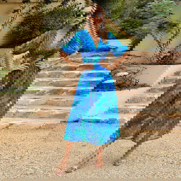 Elegant Midi Summer Dress by CALPA - Lizabella Fashion -  -  - Elegant Midi Summer Dress by CALPA - Lizabella Fashion - #tag1# - #tag2#