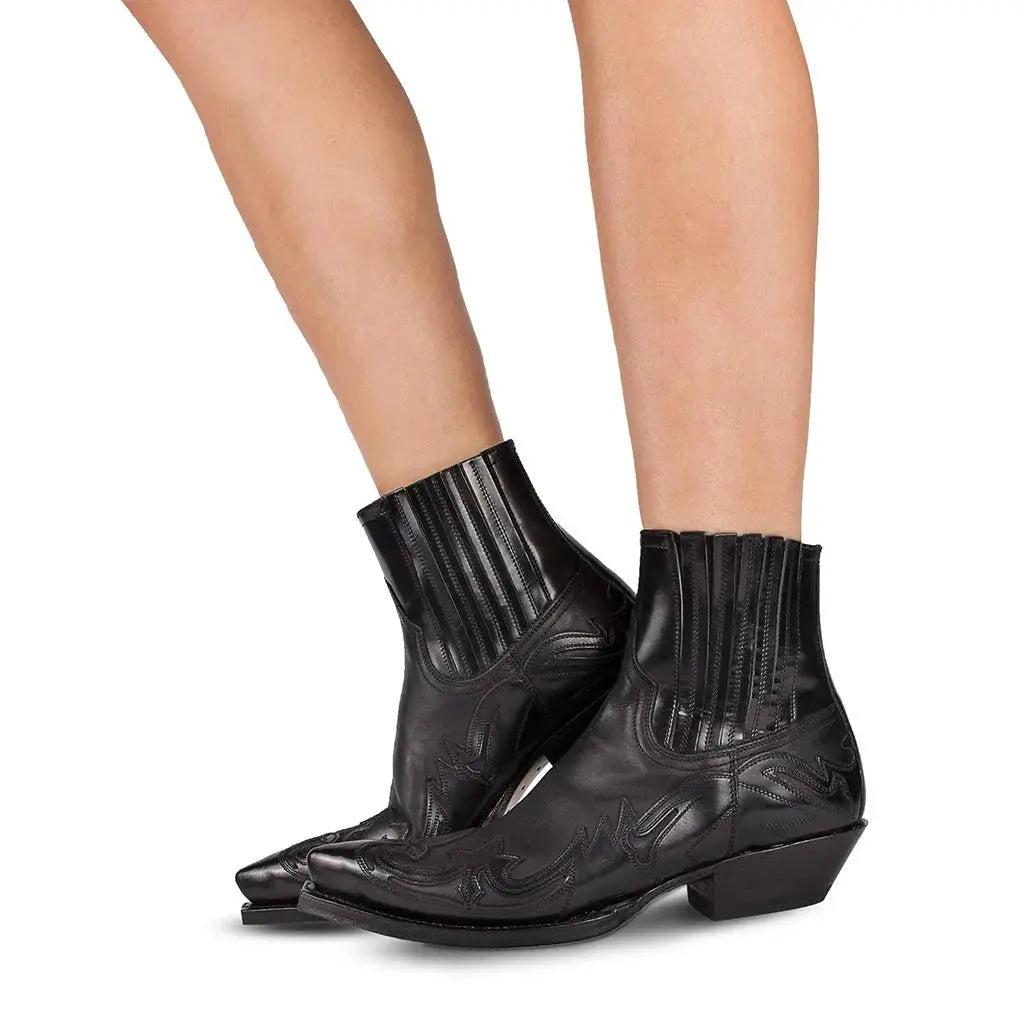 Elevate Your Style with SARAH Women's Leather Cowboy Boots - Lizabella Fashion