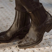 Elevate Your Style with SARAH Women's Leather Cowboy Boots - Lizabella Fashion