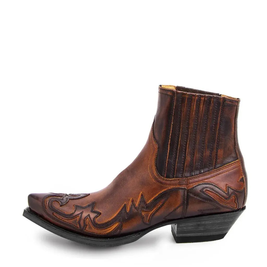Elevate Your Style with SARAH Women's Leather Cowboy Boots - Lizabella Fashion