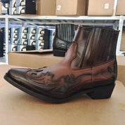 Elevate Your Style with SARAH Women's Leather Cowboy Boots - Lizabella Fashion