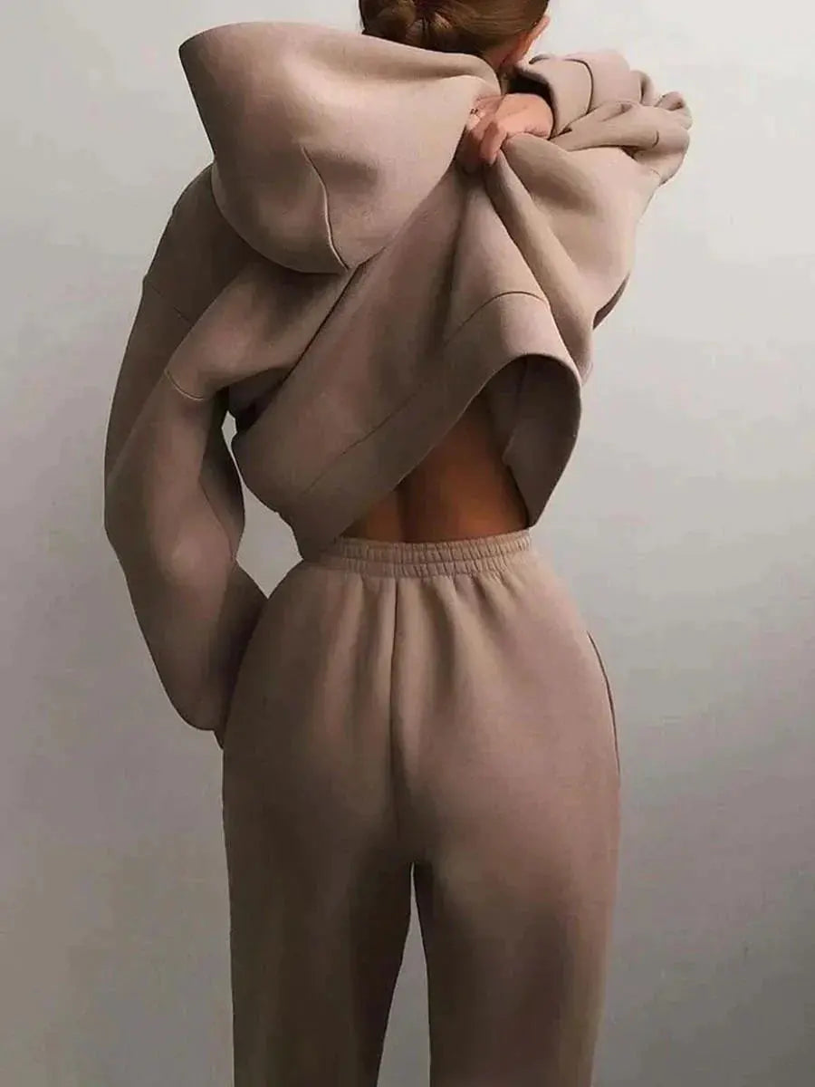 Elevate Your Style with the AMY Two-Piece Jogging Set - Lizabella Fashion