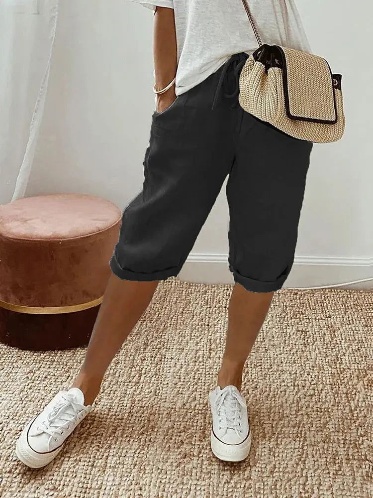 Elevate Your Comfort: Stylish Knee-Length Pants for Women by BELLA - Lizabella Fashion -  -  - Elevate Your Comfort: Stylish Knee-Length Pants for Women by BELLA - Lizabella Fashion - #tag1# - #tag2#