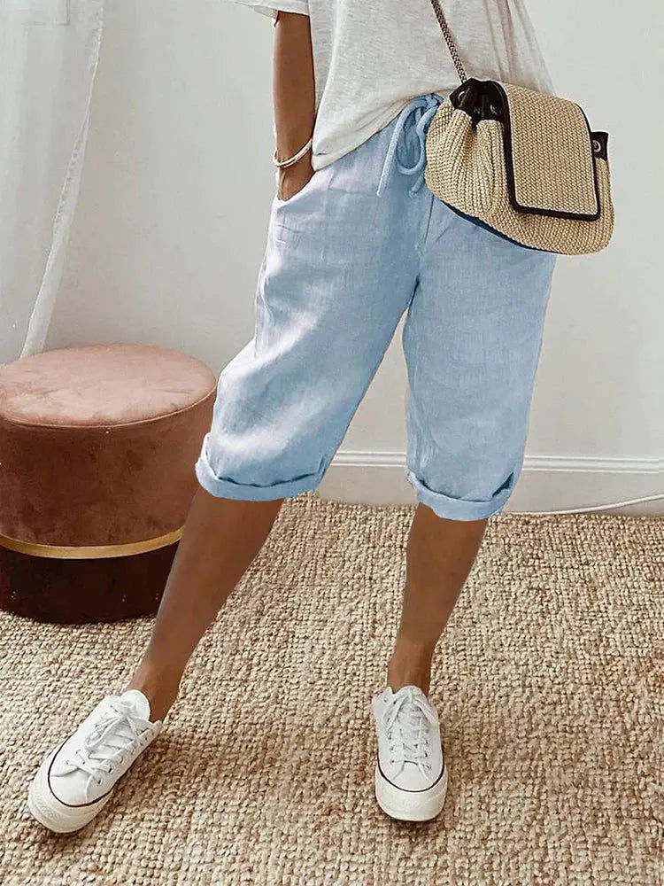 Elevate Your Comfort: Stylish Knee-Length Pants for Women by BELLA - Lizabella Fashion -  -  - Elevate Your Comfort: Stylish Knee-Length Pants for Women by BELLA - Lizabella Fashion - #tag1# - #tag2#