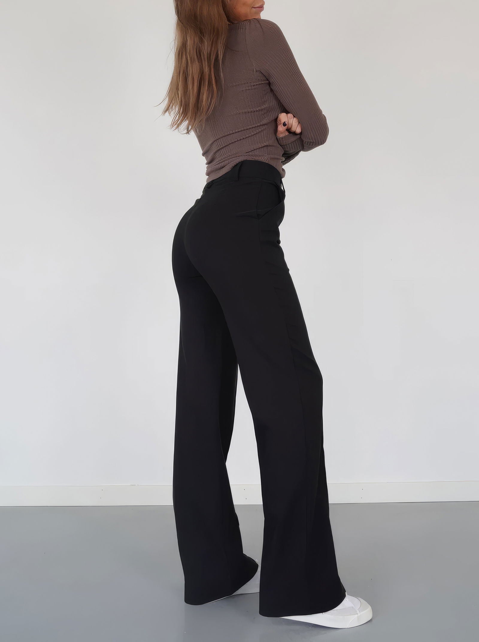 Elevate Your Style with AMY's Wide-Leg Chic Trousers for Women - Lizabella Fashion -  -  - Elevate Your Style with AMY's Wide-Leg Chic Trousers for Women - Lizabella Fashion - #tag1# - #tag2#